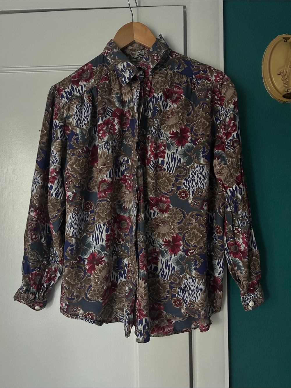 Vintage Italian Floral Blouse